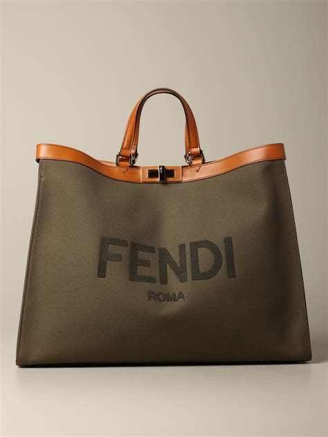 pre owned fendi canvas bag|fendi canvas handbags.